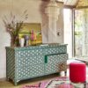 Jade Floral Inlay Six Drawer Cabinet