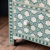 Jade Floral Inlay Six Drawer Cabinet - Image 3